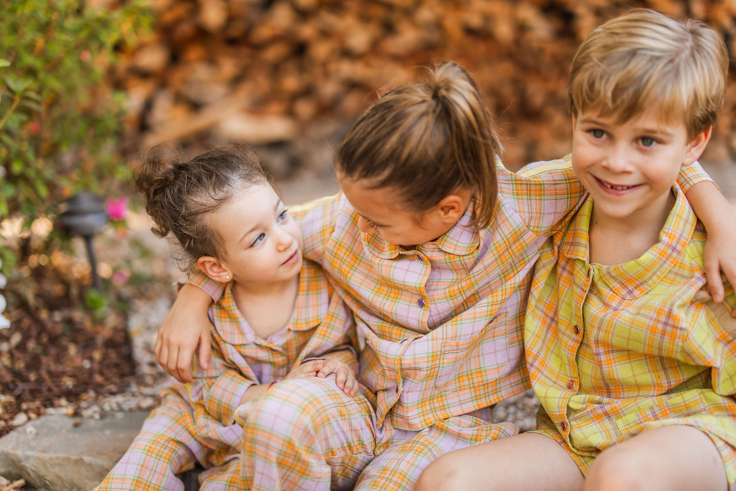 Yellow Texas Plaid Short Set