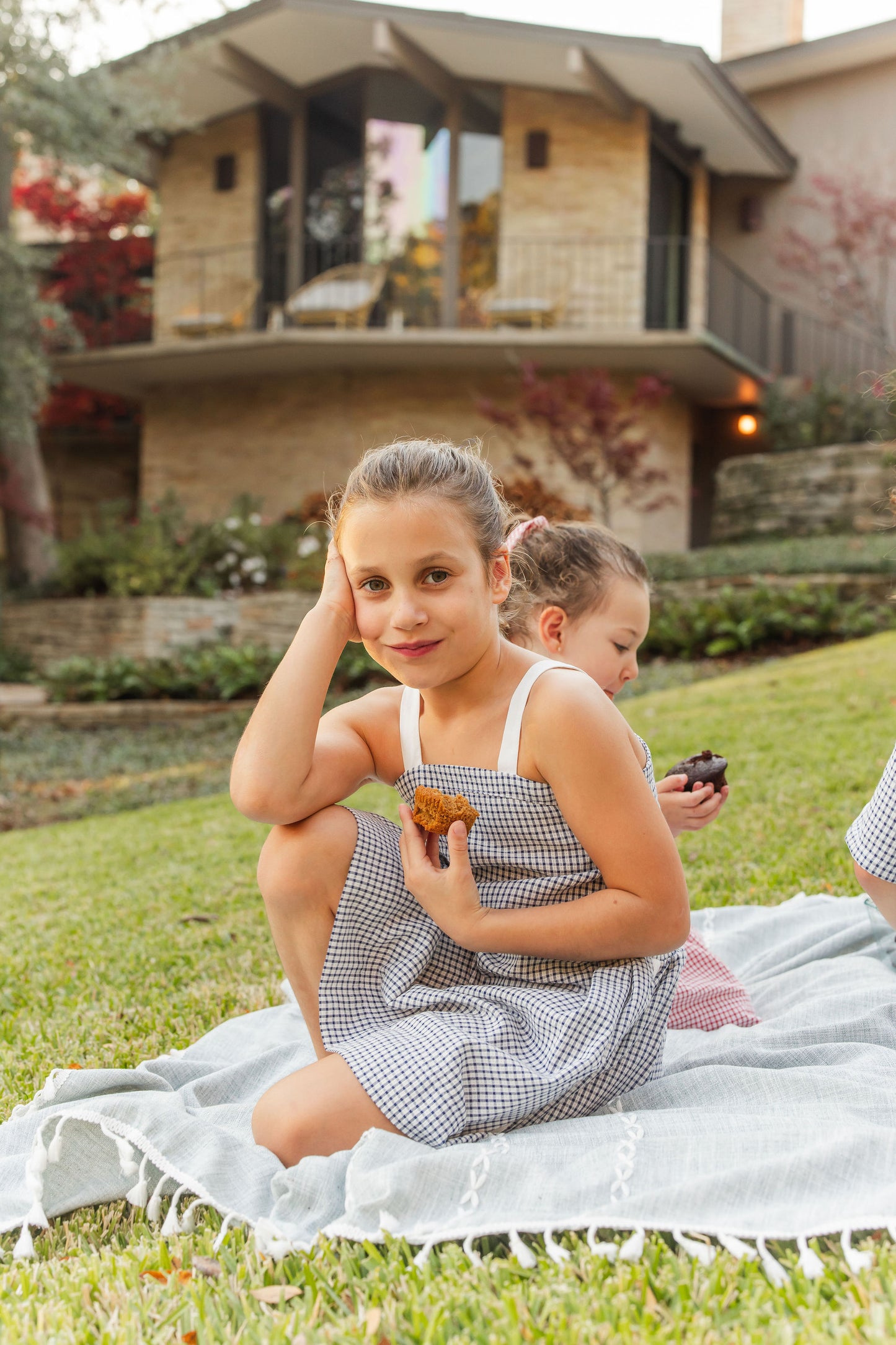 Navy Picnic Gown