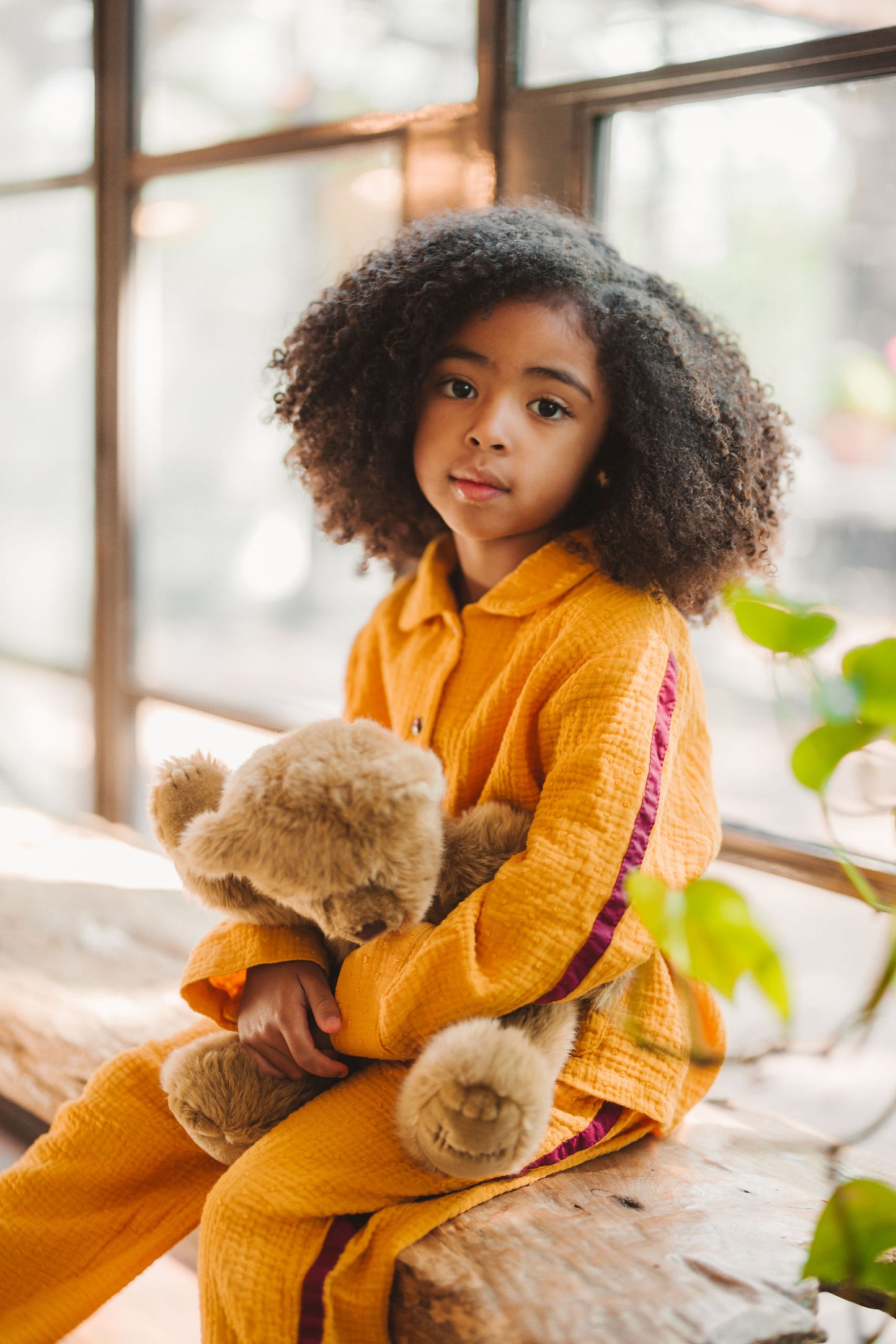 MERRY GOLD GAUZE LONG PAJAMA SET