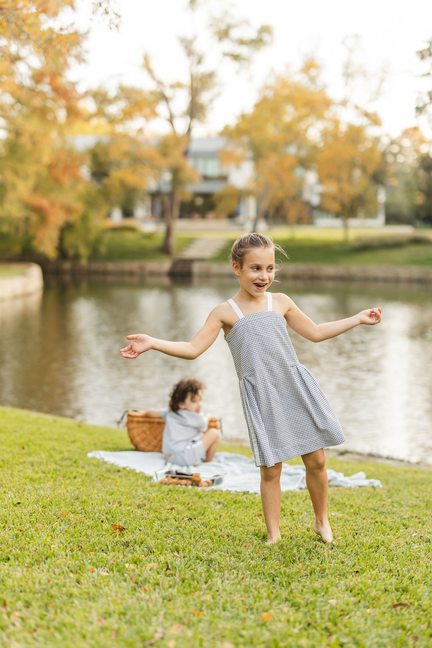 Navy Picnic Gown