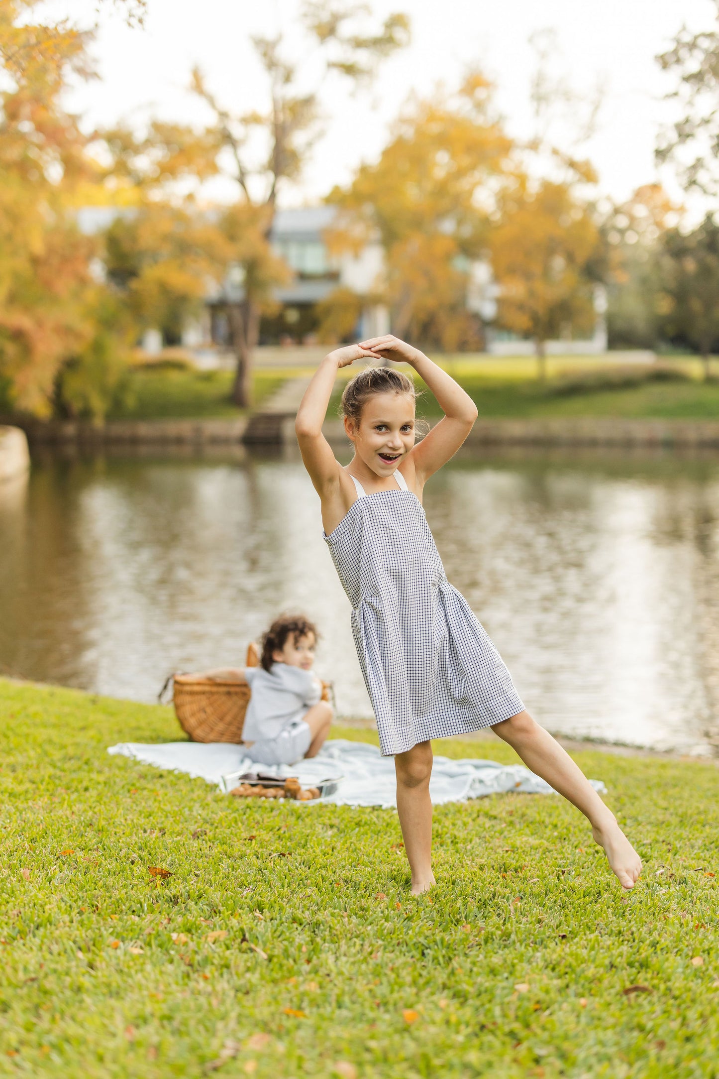 Navy Picnic Gown