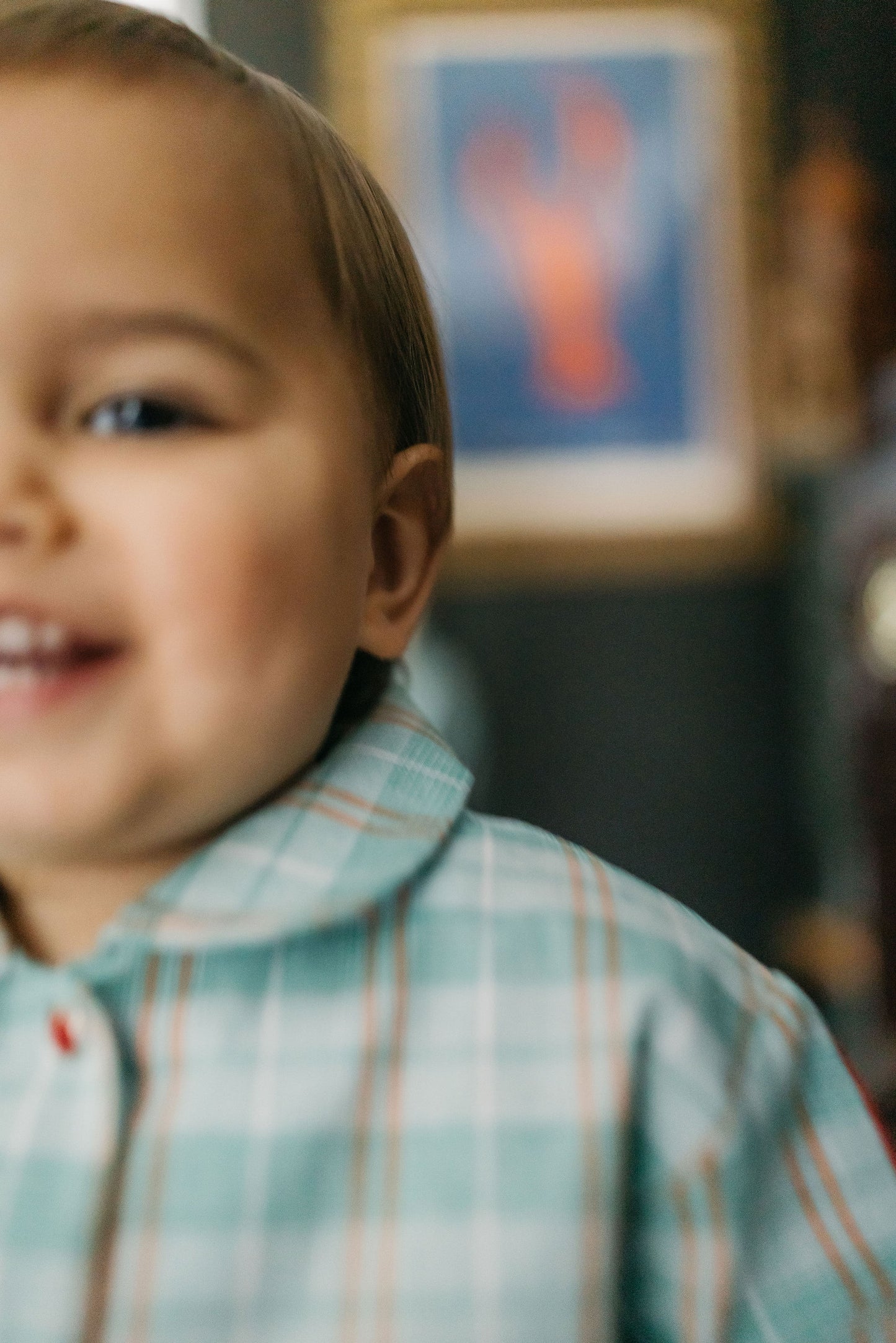 GREEN PLAID LONG PAJAMA SET