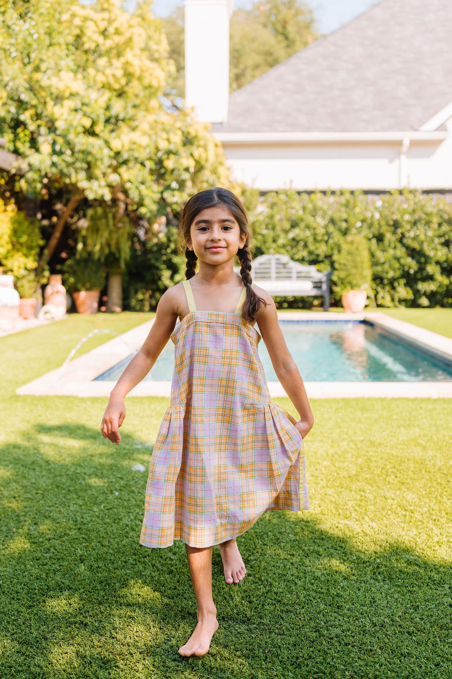 Lavender Texas Plaid Gown