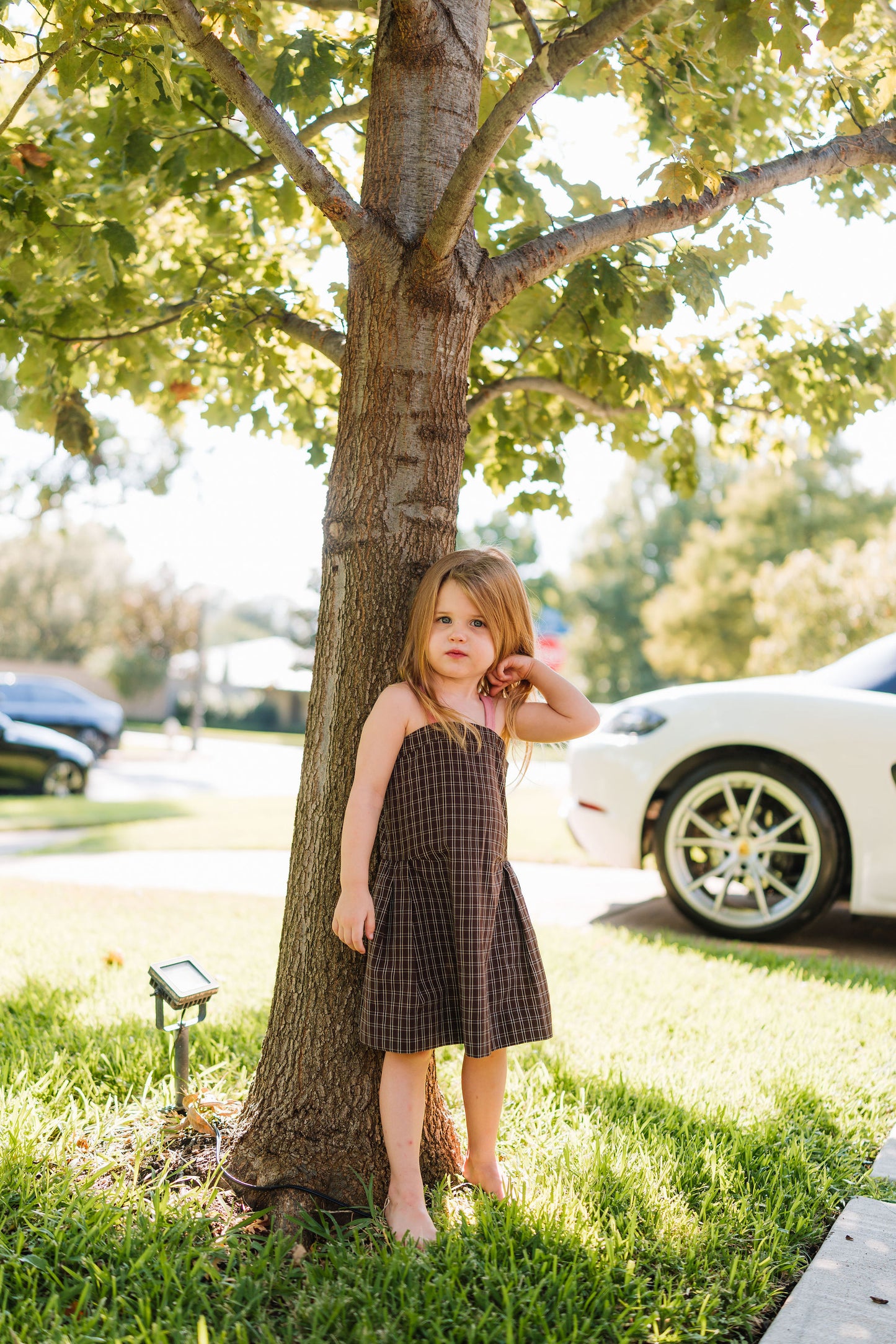 BROWN CHECK NIGHT GOWN