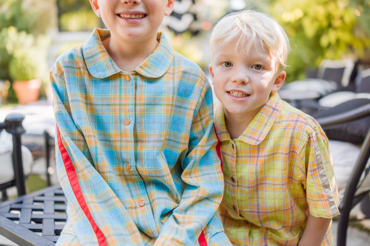 Yellow Texas Plaid Short Set