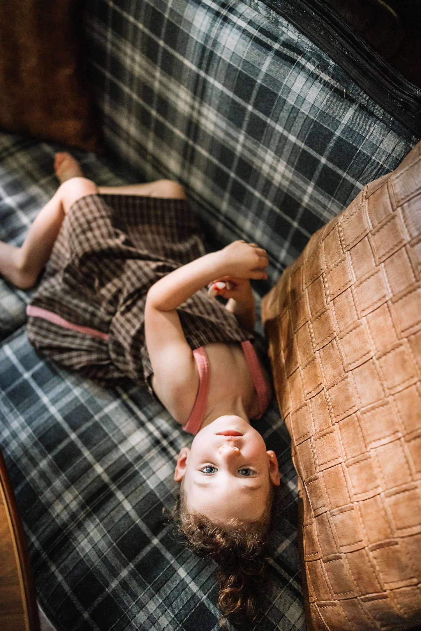 BROWN CHECK NIGHT GOWN