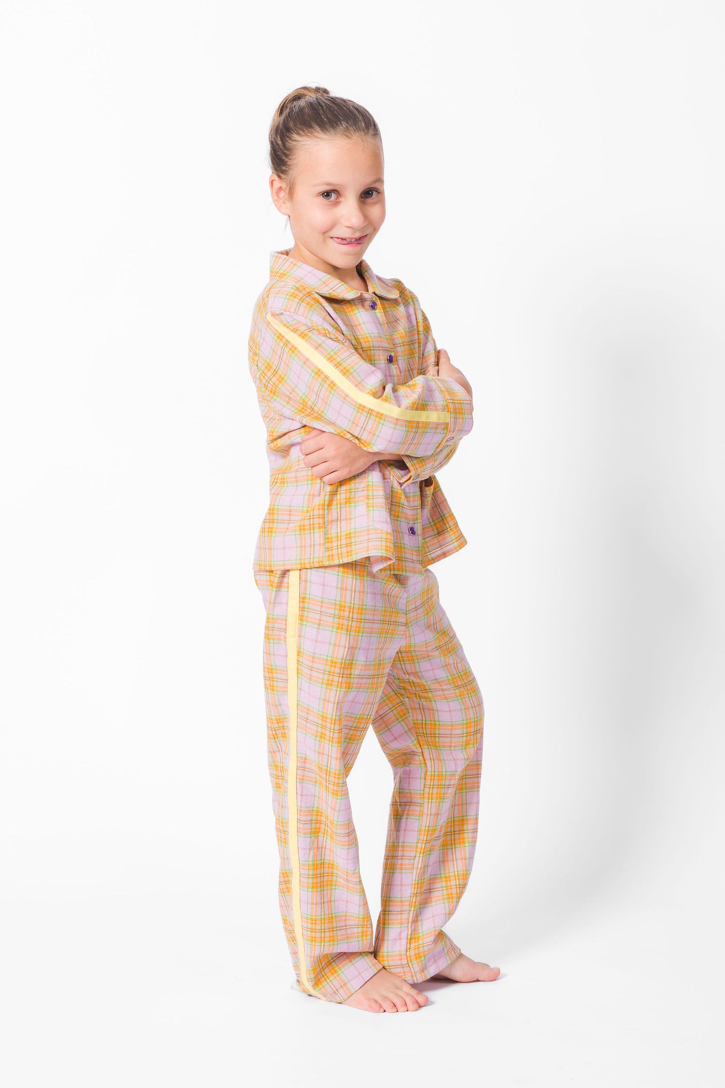 Lavender Texas Plaid Long Set