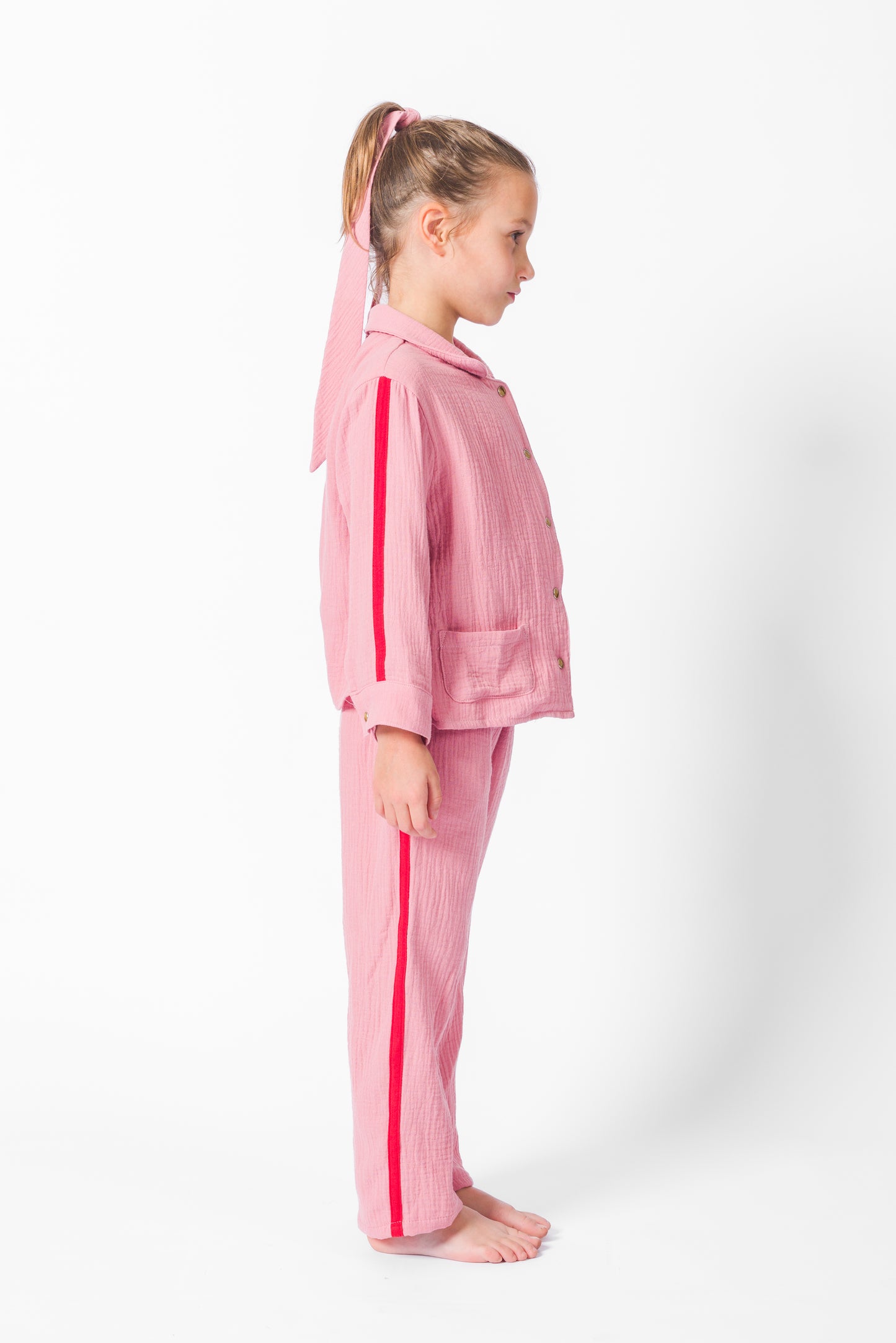 ROSE GAUZE LONG SET