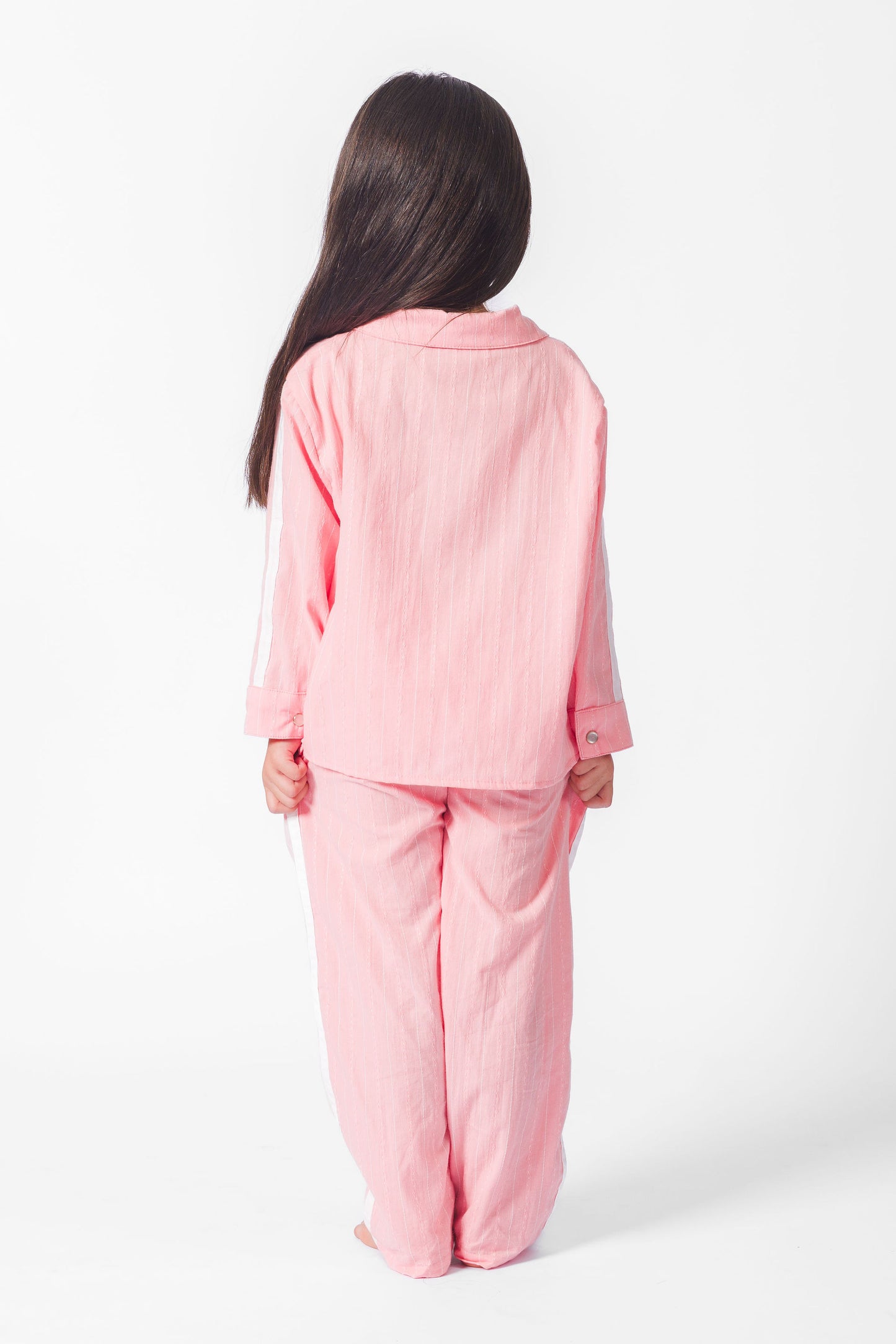 Pink California Stripe Long Set