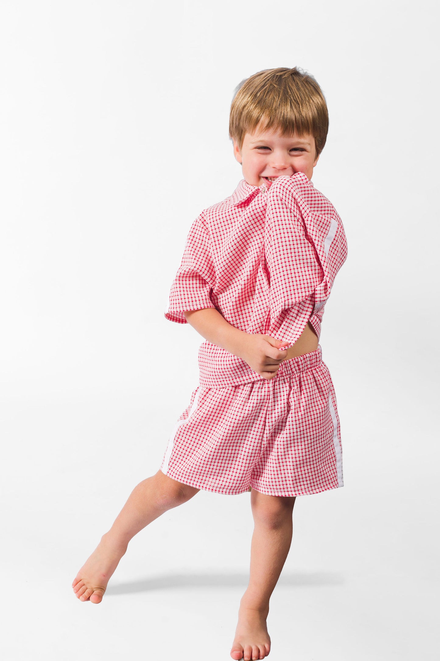 Red Picnic Short Set