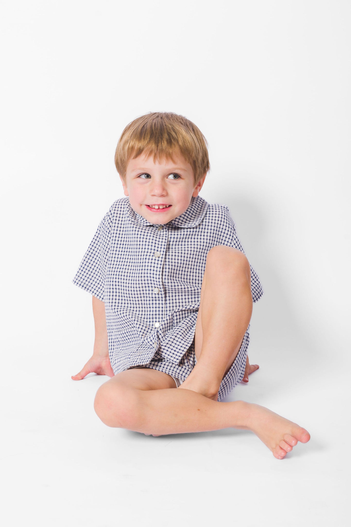 Navy Picnic Short Set