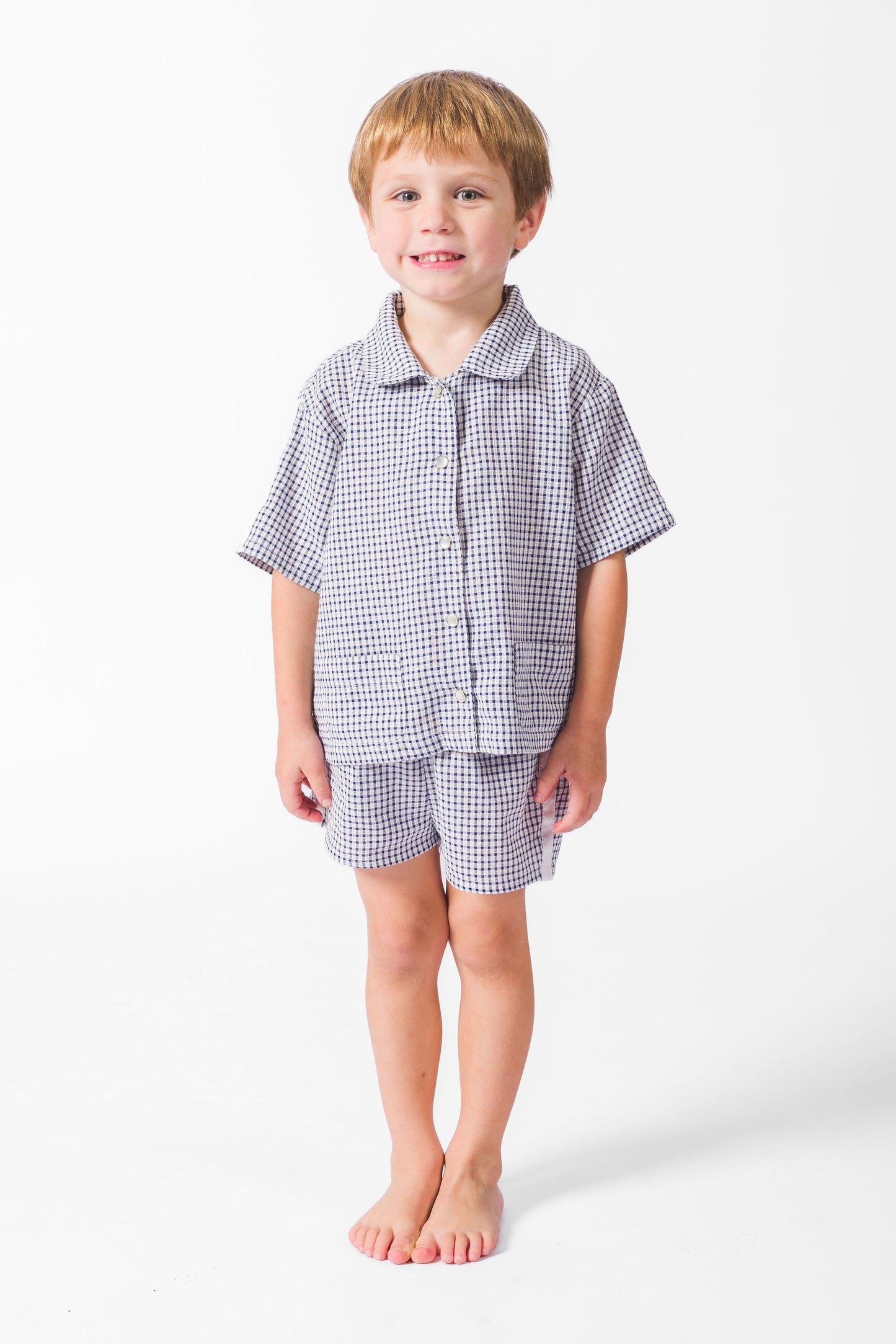 Navy Picnic Short Set