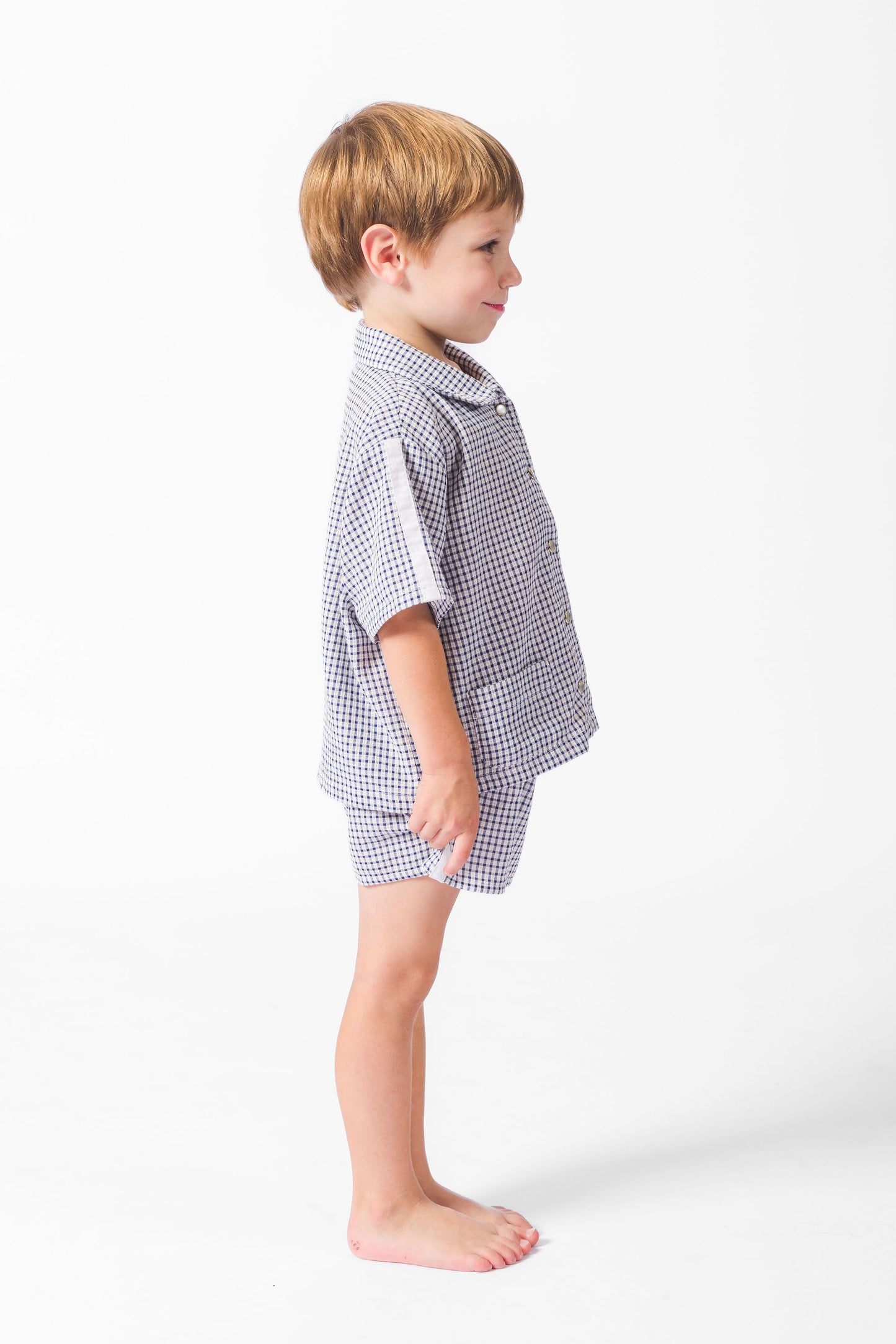 Navy Picnic Short Set
