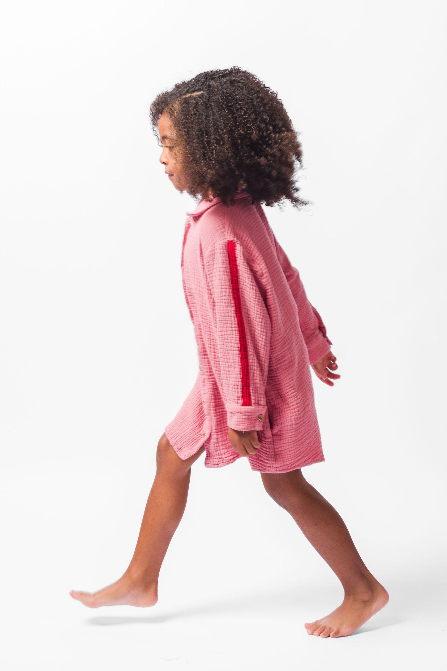 ROSE GAUZE SHIRT DRESS