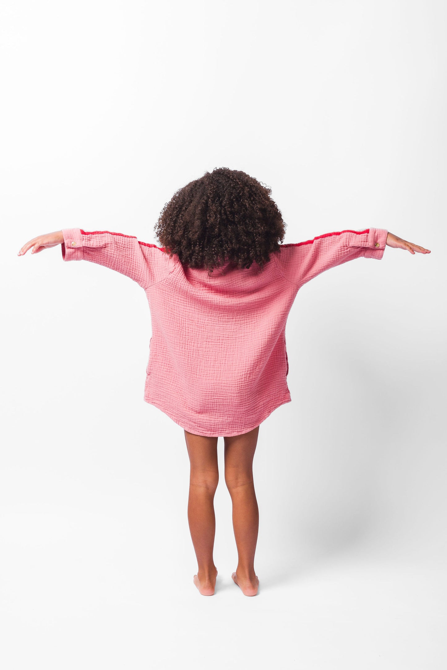 ROSE GAUZE SHIRT DRESS