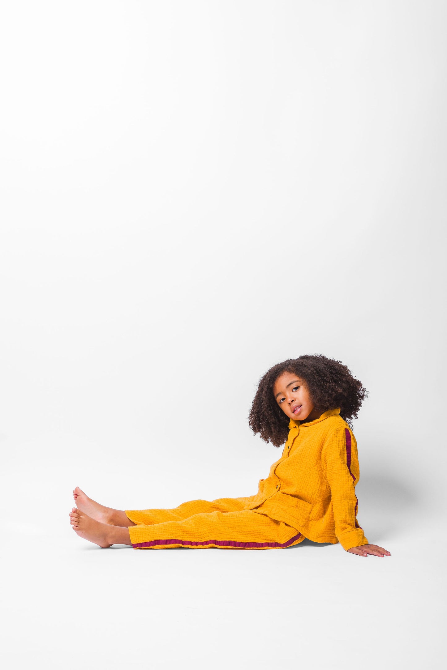 MERRY GOLD GAUZE LONG PAJAMA SET