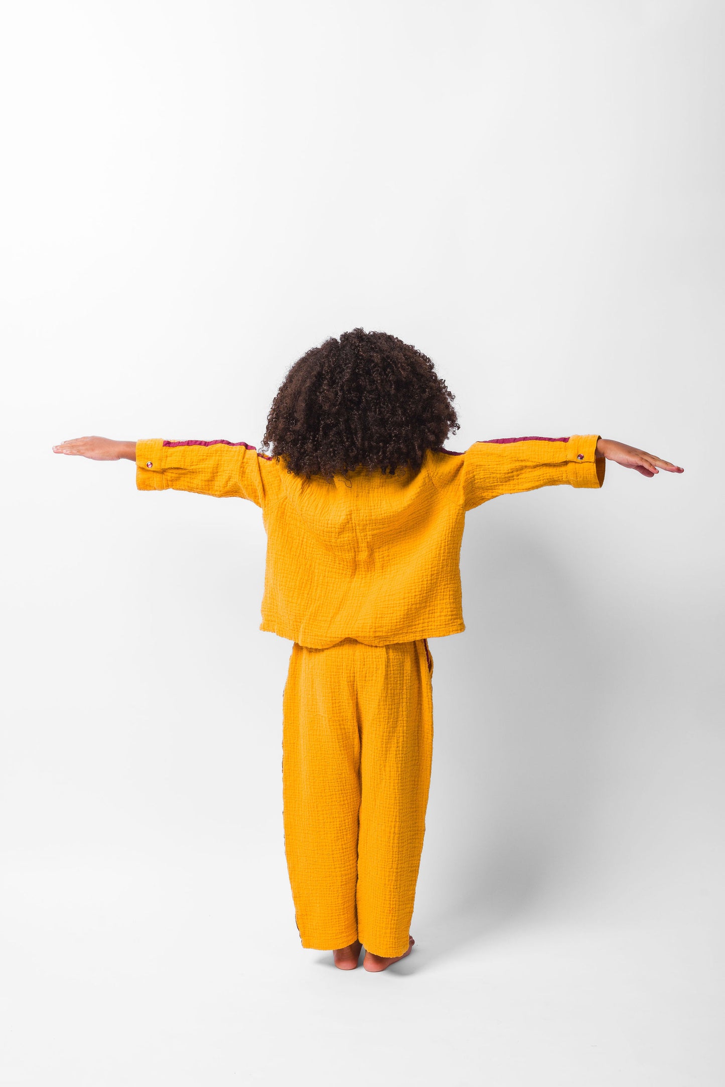 MERRY GOLD GAUZE LONG PAJAMA SET