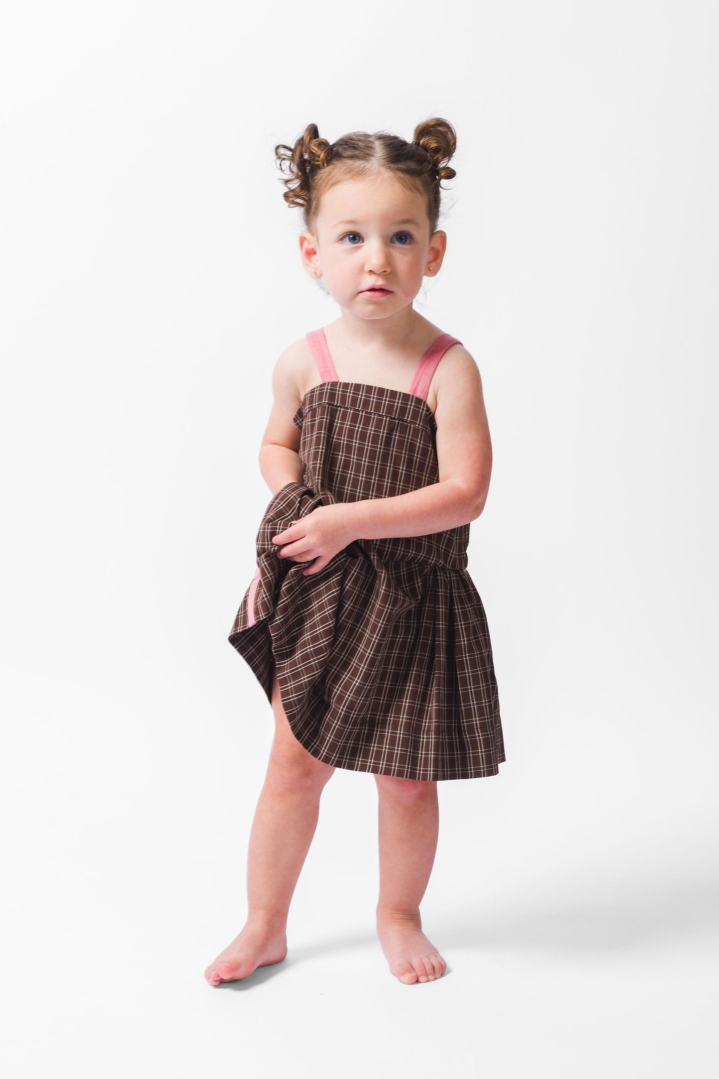 BROWN CHECK NIGHT GOWN