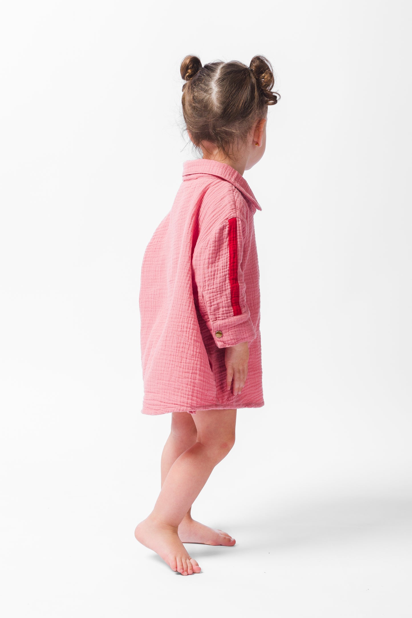 ROSE GAUZE SHIRT DRESS